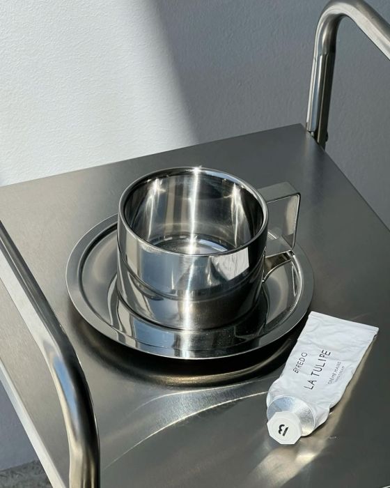 Чашка з блюдцем Silver