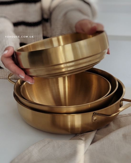 Салатник Gold  об'ємний 21 см  
